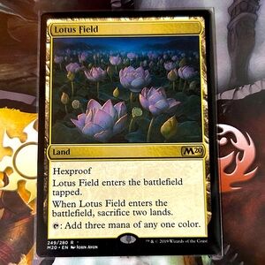 Lotus Field Magic The Gathering Card M20 - Core Set 2020 Rare MTG Land Hexproof